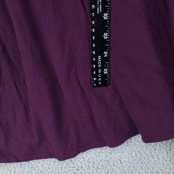 J Crew Dress Womens Medium M Long Sleeve v neck Purple - Picture 4 of 6